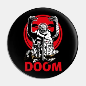 Doom Printed Buttons badge pin (Pack of 1)